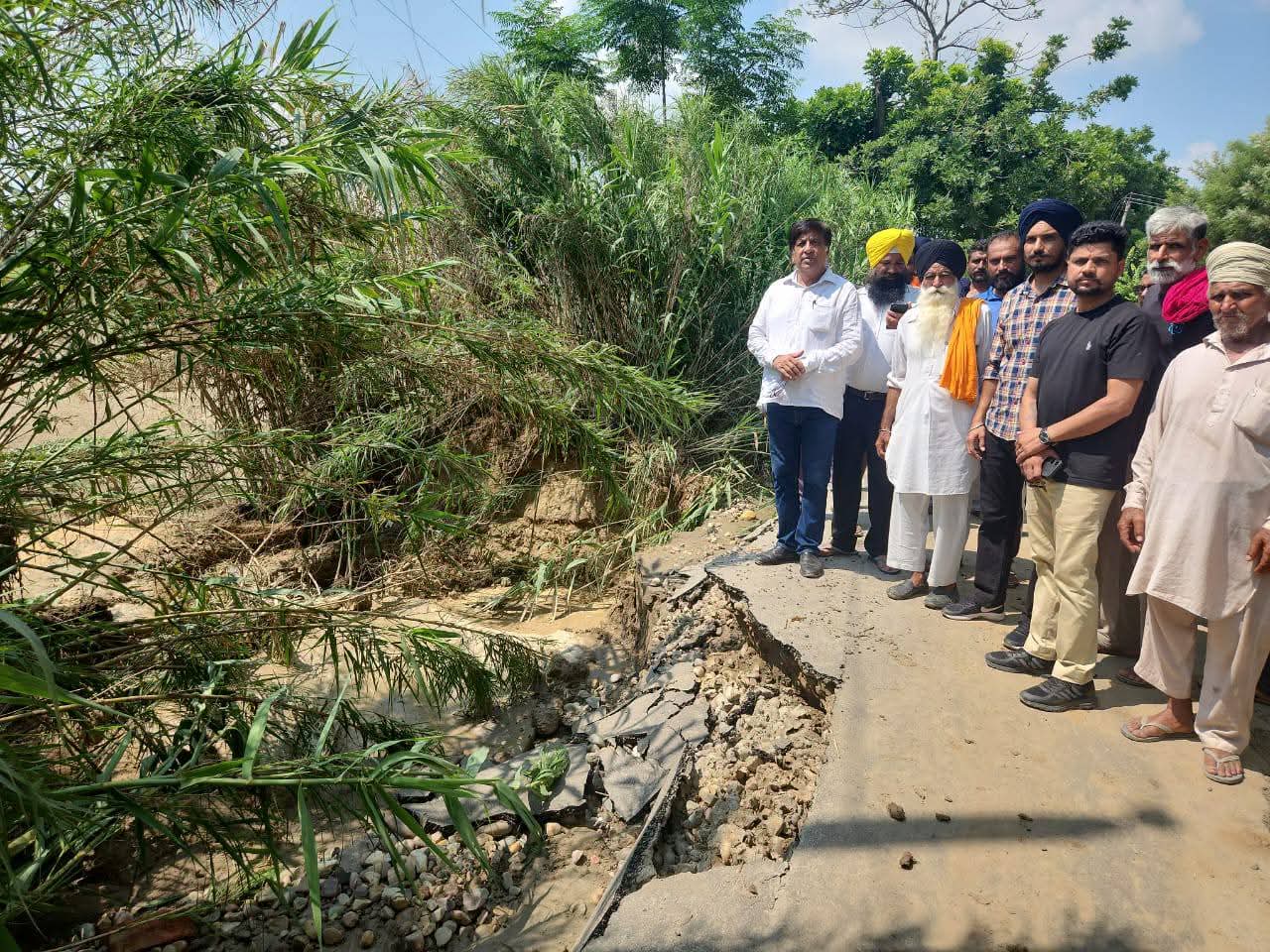 MLA Brahm Shankar Jimpa visited the flood-affected areas.